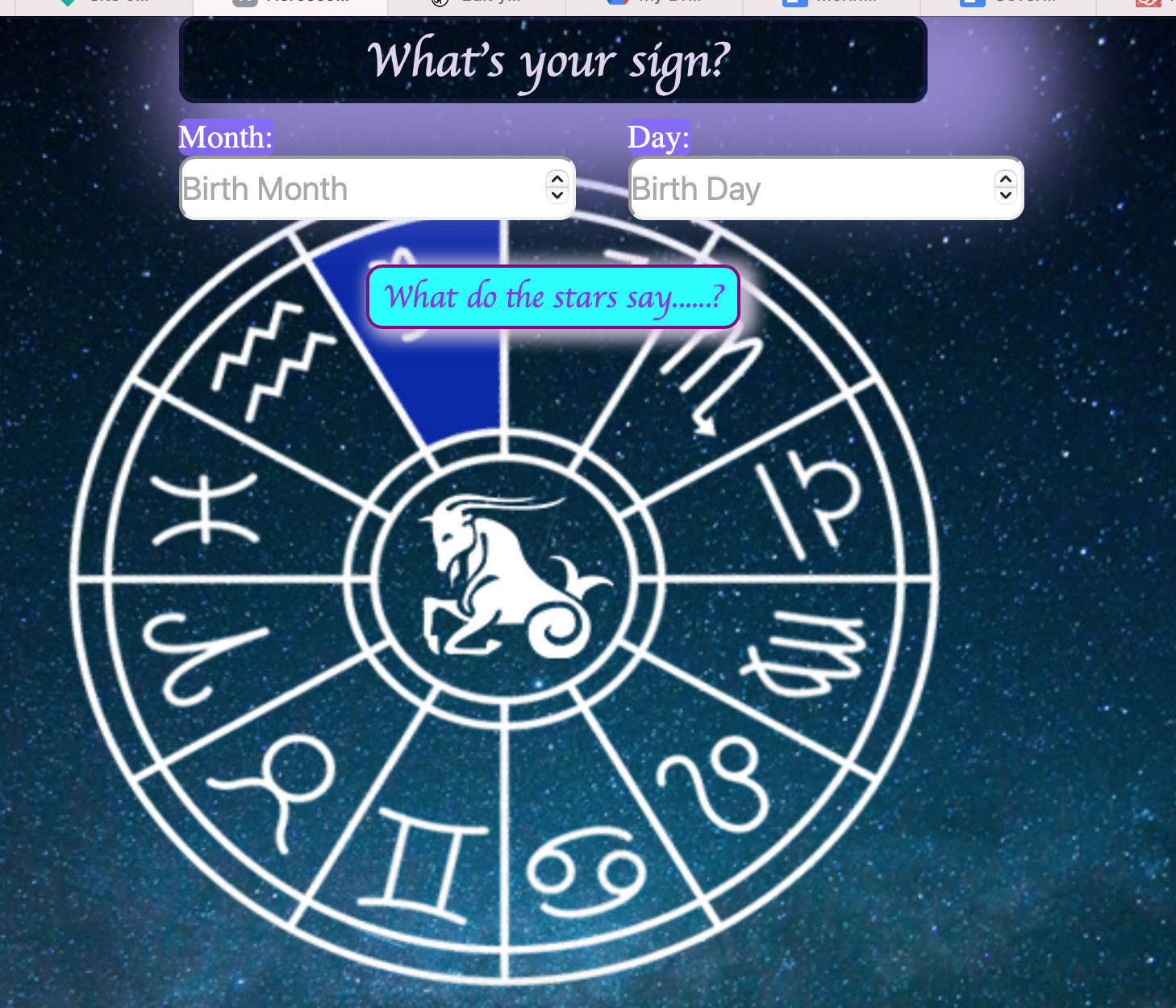 horoscope generator Website